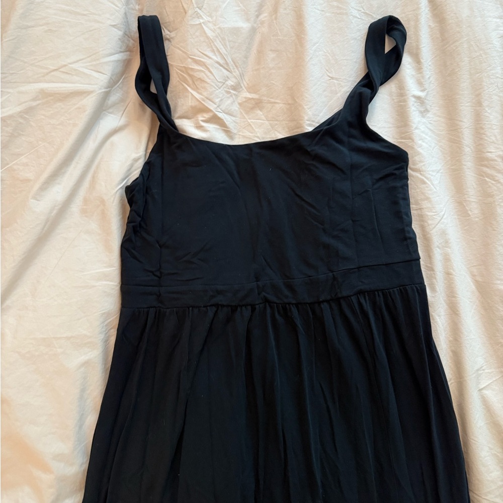 Elegant Black Maxi Dress w/ side slit